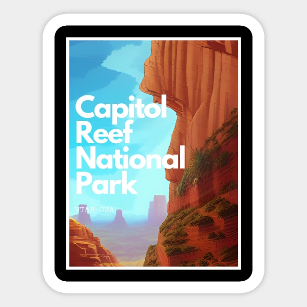 Capitol Reef National Park hike Utah United States Sticker by TravlePark